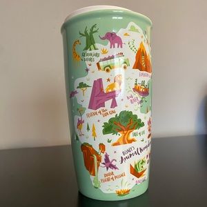 NEW Starbucks Disney's Animal Kingdom 2021 GREEN Ceramic Travel Tumbler